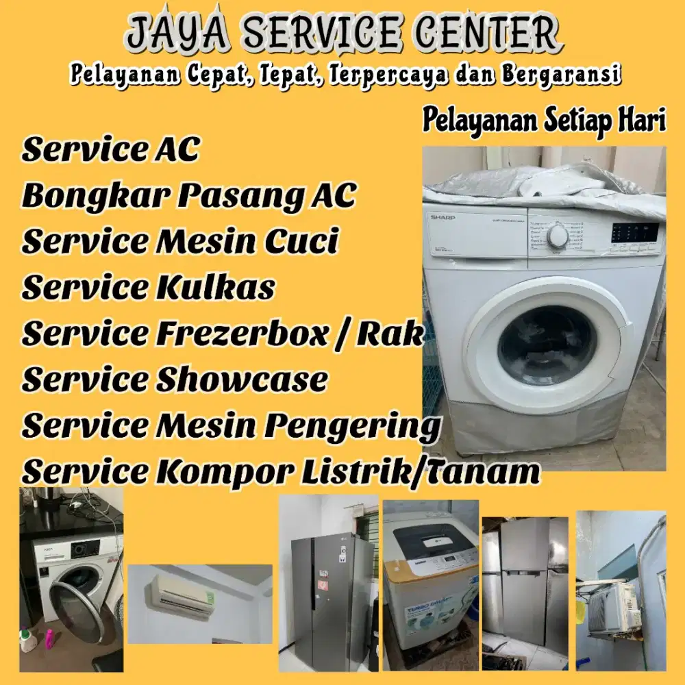 Service Mesin Cuci Kulkas Frezer Bongkar Pasang AC Servis Ac Gayungan