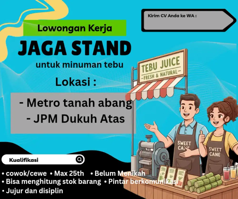 Jaga stand minuman tebu