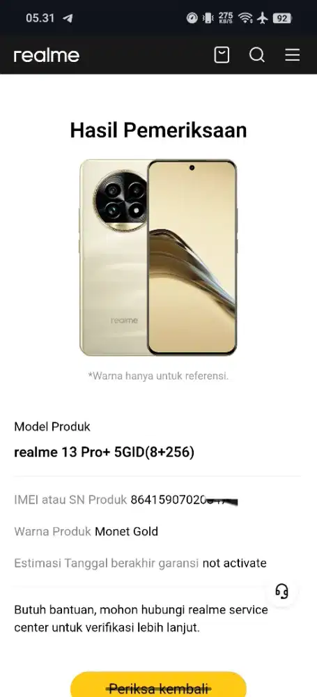 Realme 13 Pro Plus Baru New Segel Garansi Resmi 12 Bulan Warna Gold