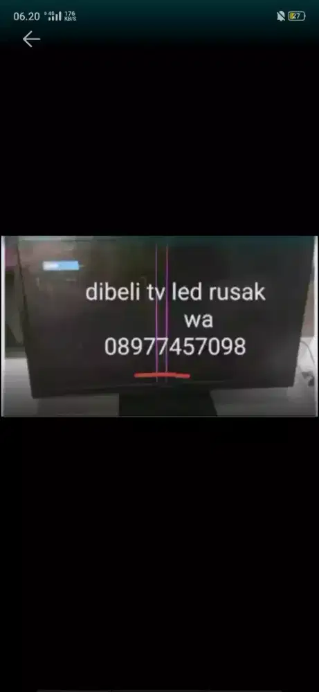Tv led rusak dibeli