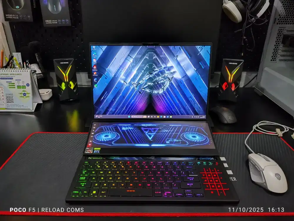 ROG ZEPHYRUS DUO 16 RYZEN 9 HX RTX 3080 32GB 2TB 4K ISTIMEWA