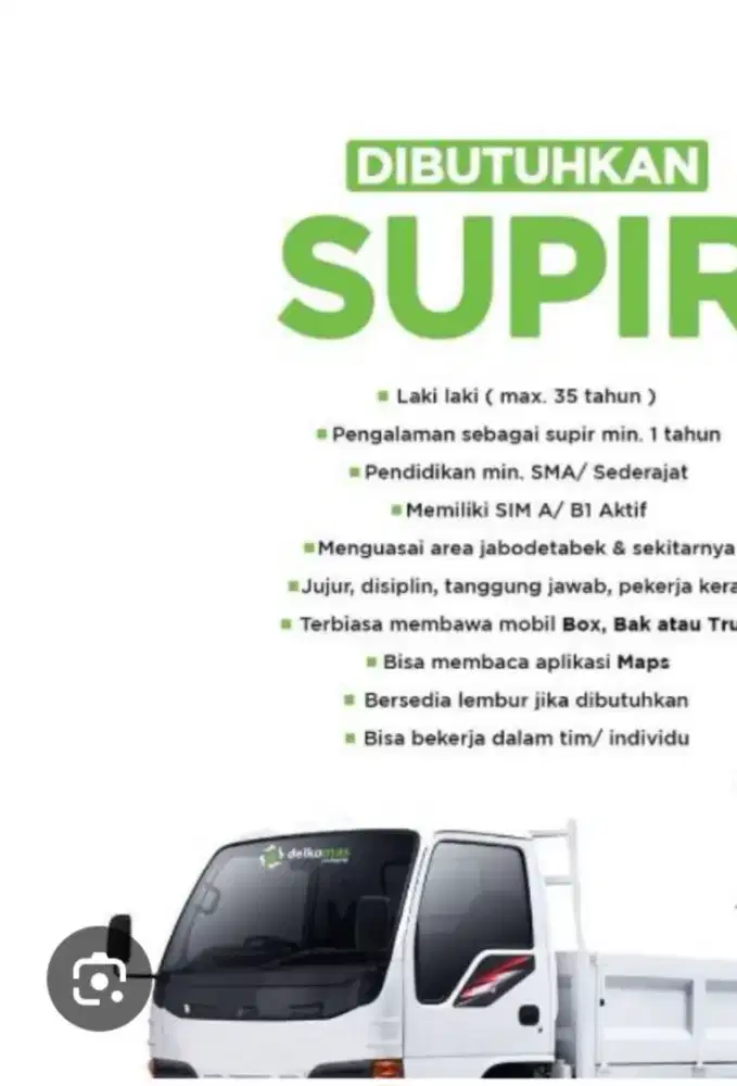 Dibutuhkan Driver untuk mobil/truk engkol barang