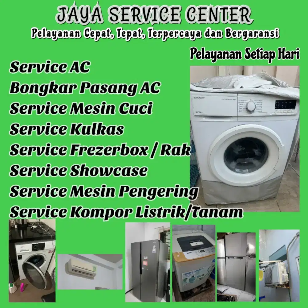Service Mesin Cuci Kulkas Bongkar Pasang AC Servis AC Frezerbox Tidar