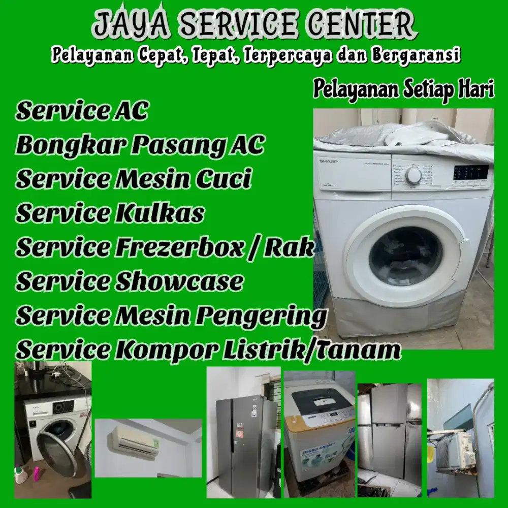 Service AC Bongkar Pasang AC Servis Mesin Cuci Kulkas Frezerbox Manyar