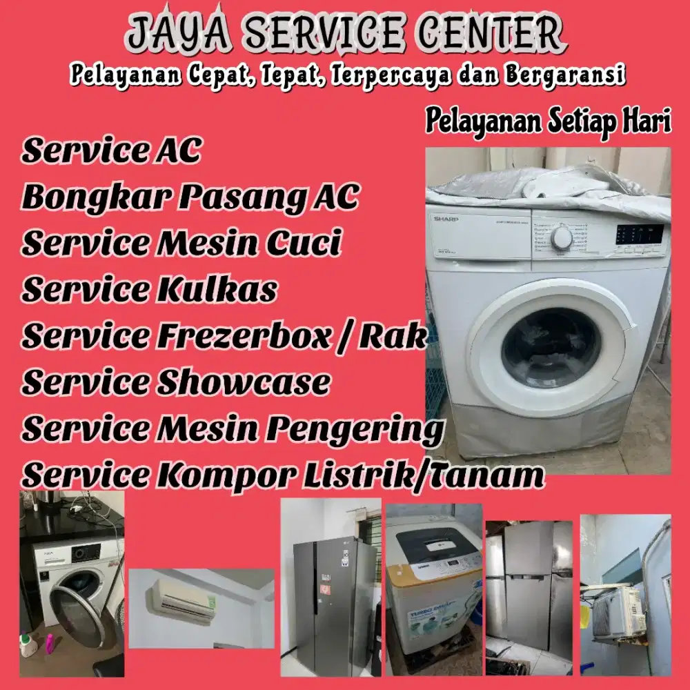 Service Mesin Cuci Bongkar Pasang AC Servis AC Kulkas Frezerbox Gresik