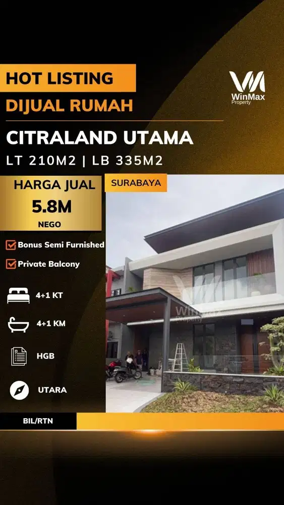 DIJUAL RUMAH Lokasi CITRALAND UTAMA