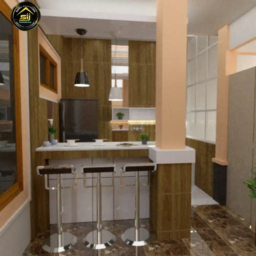 Jasa pembuatan interior custom kitchenset almari backdrop partisi dll