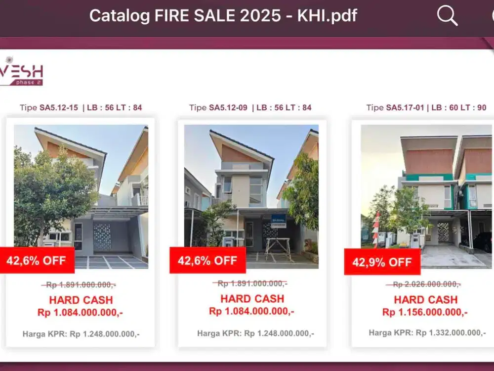 Dijual Rumah Brand New di Cluster Lavesh Harapan Indah