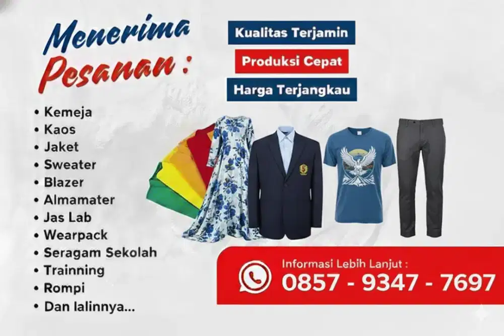 Jasa Jahit & Konveksi Doa ibu Bandung – Terima Satuan - Borongan (CMT)