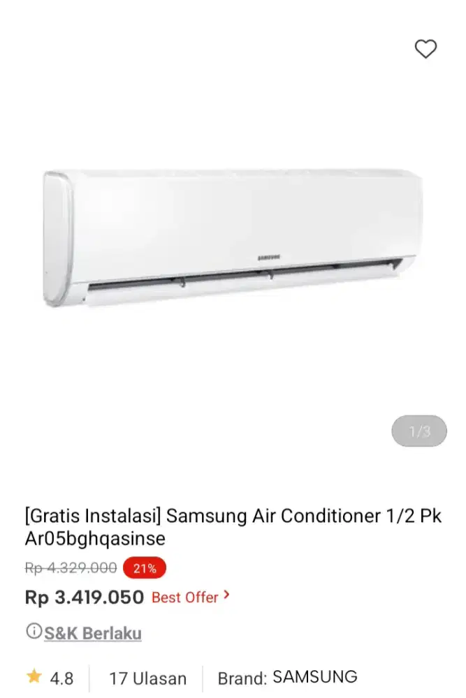 PROMO KREDIT SAMSUNG AC 1/2PK