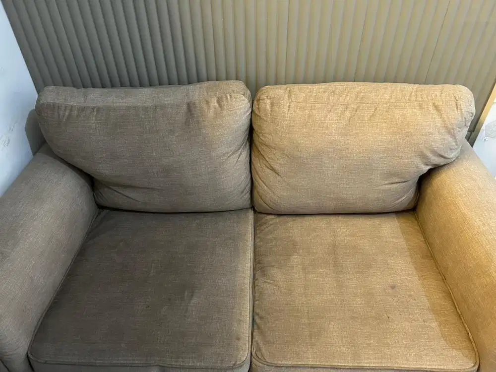 Sofa 2 seater brand informa warna coklat