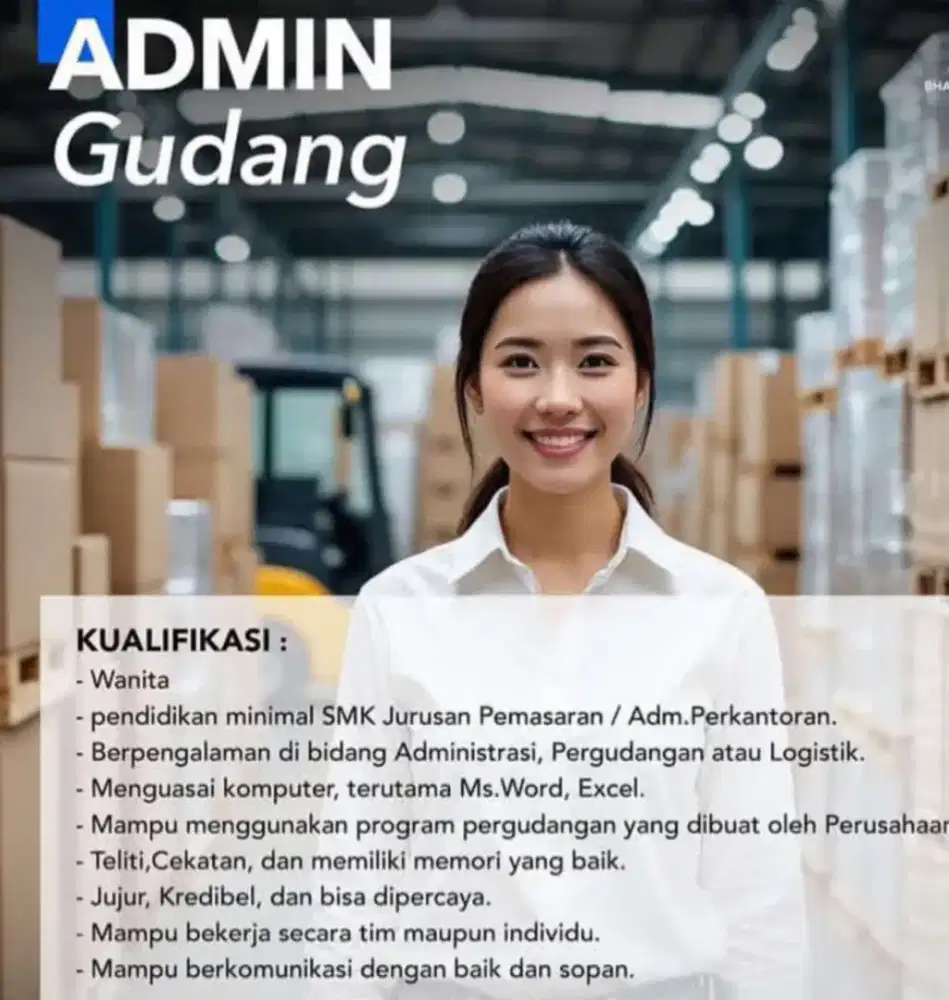 Admin gudang asemka