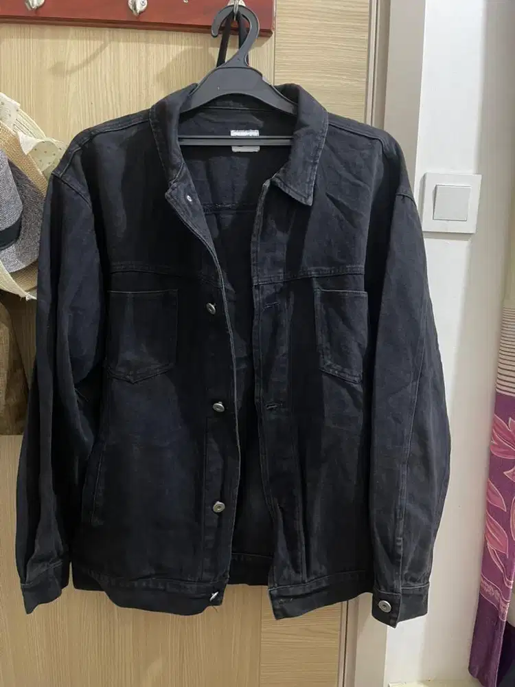 Jaket hitam jeans unisex