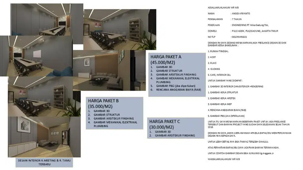 Desain Kost dan Rumah