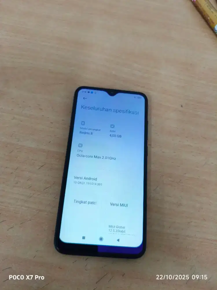 Redmi 8 ram 4/64 warna hitam