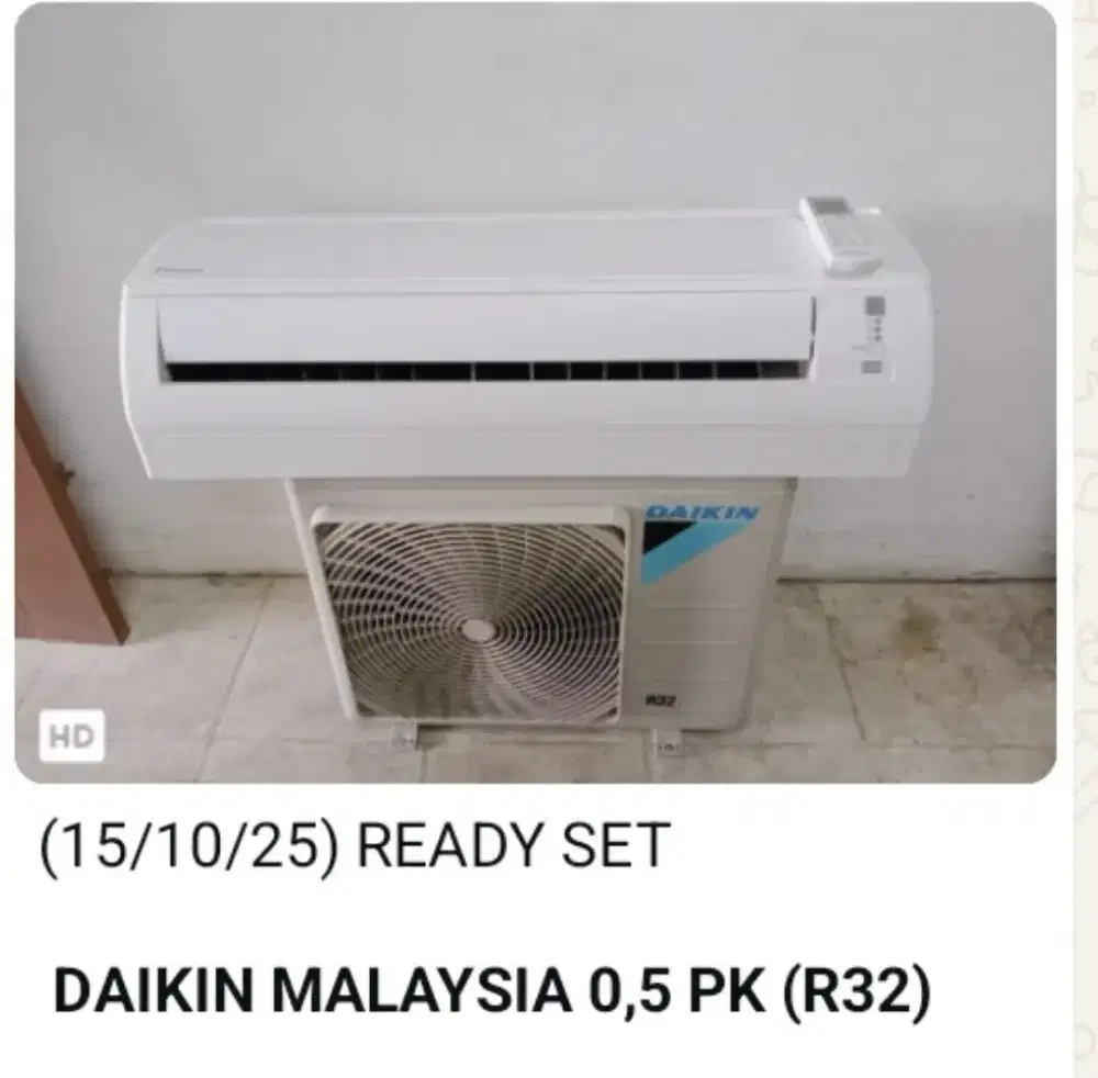 Ac bekas daikin 1/2 pk