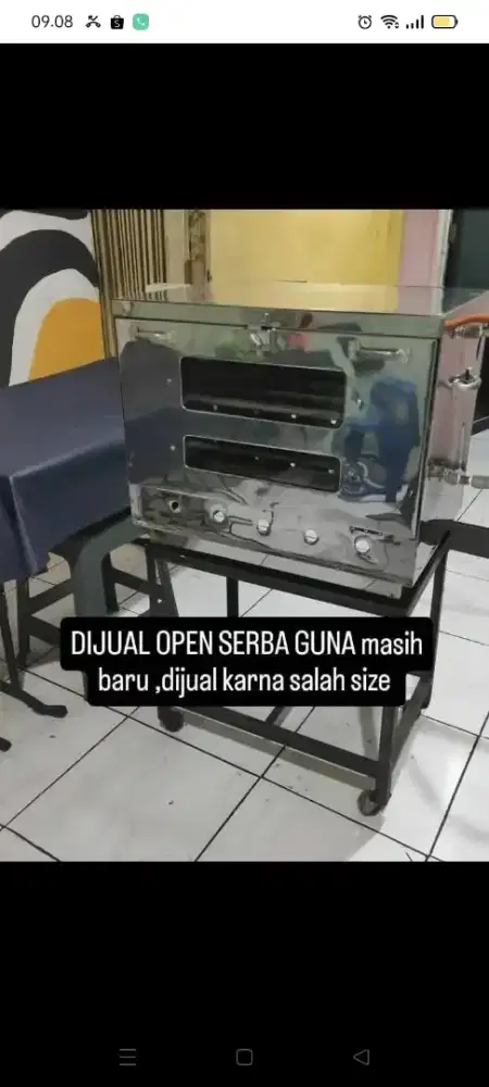Oven gas ukuran 60cm stainless