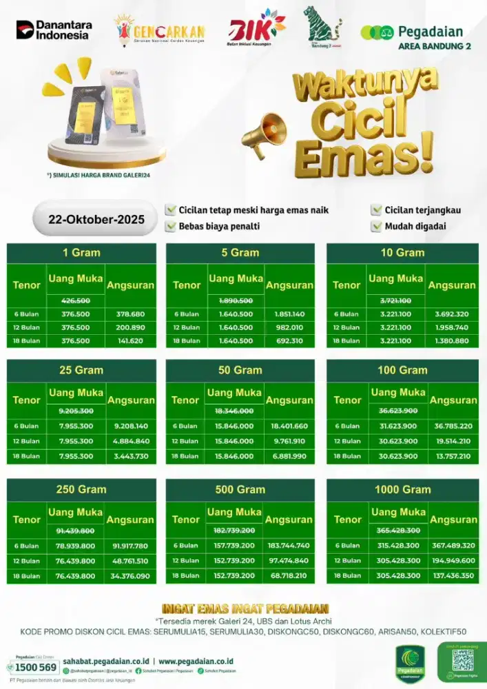 Cicil emas logam mulia Galeri24
