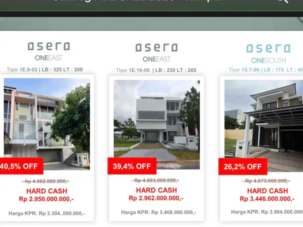 Dijual Rumah Brand New Asera Harapan Indah