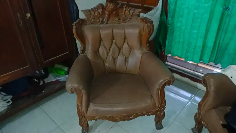Bu, Jual sofa kayu jati jepara bekas