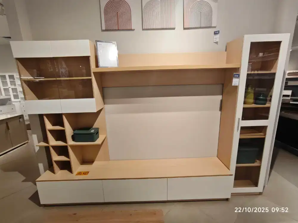 Informa Neo Salom II Set Lemari Tv - Cokelat Maple/ Putih