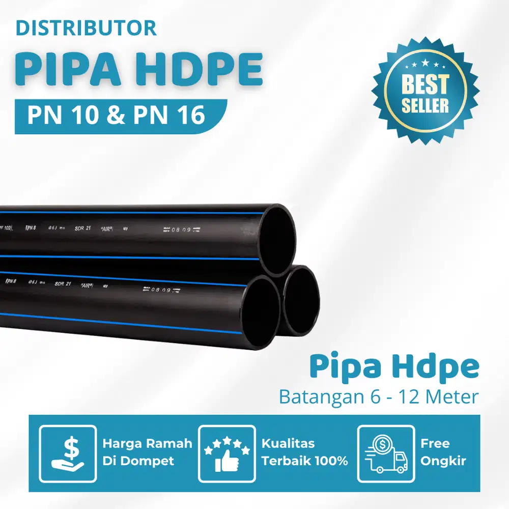 Pipa Batangan Hdpe 4 Inch PN 10 | Pipa Hdpe Termurah