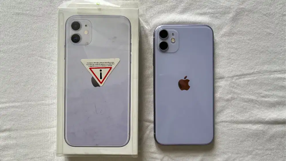 Iphone 11 Purple Cantik Super Mulus 128 GB IBOX Resmi