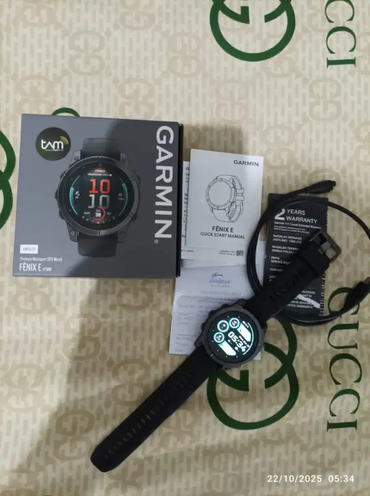 Garmin Fenix E - 47 mm Amoled Slate Grey Black