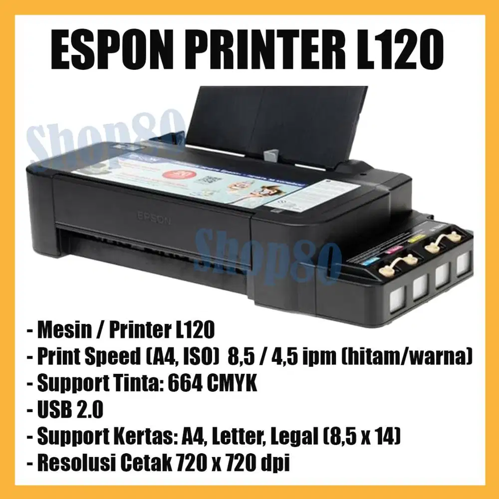 Printer Epson L120 Second Single Printer Print Only Bekas Siap Pakai