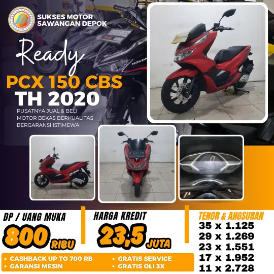 CASH KREDIT DP 800 HONDA PCX 150 CBS TH 2020 UNIT ISTIMEWA BERGARANSI