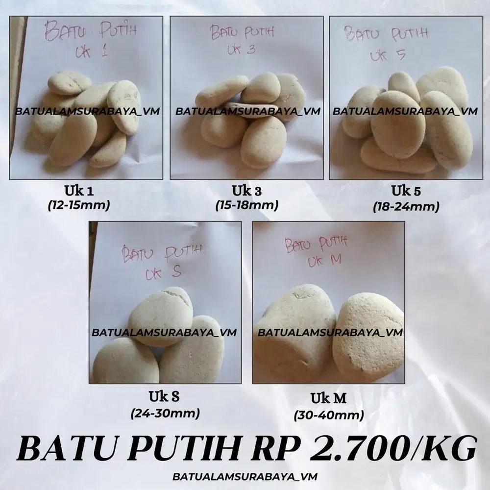 Batu Putih Hias Taman