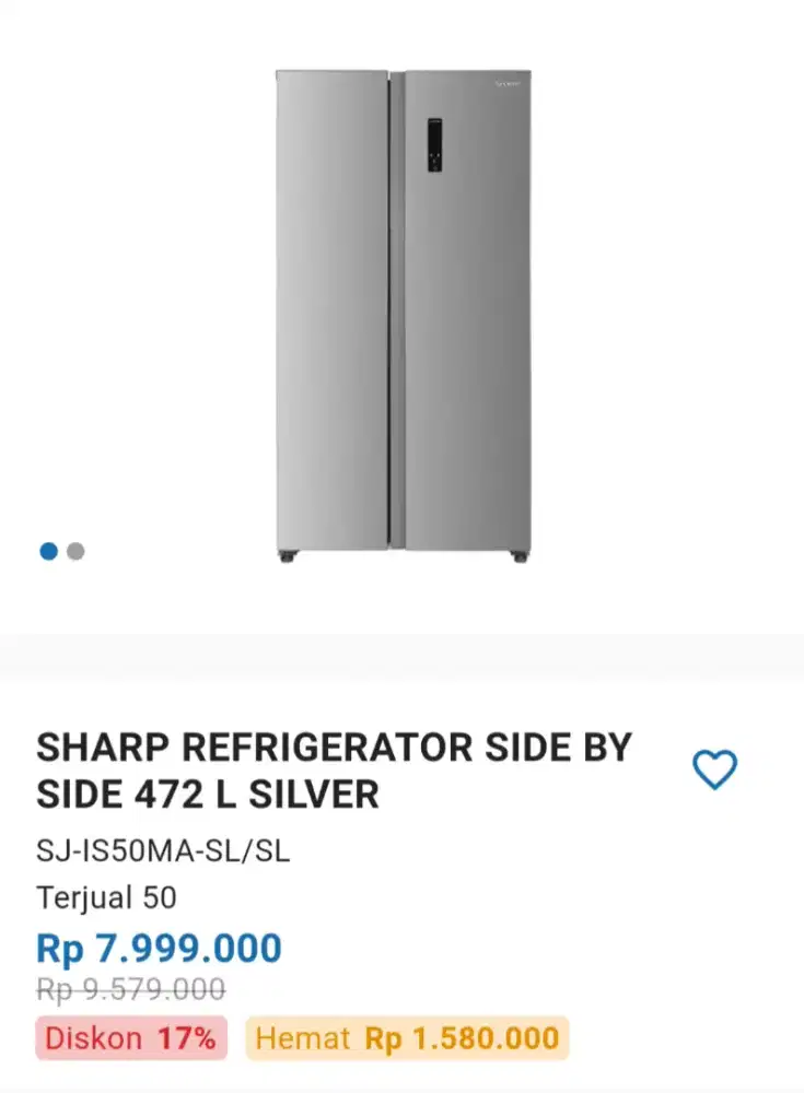Kulkas sharp side by side promo spesial elektronik city MBK LT 2