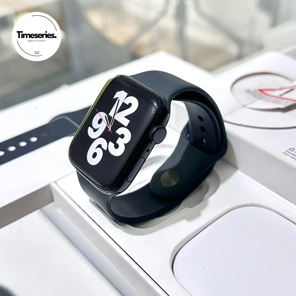 iBox Apple Watch SE Gen 2 44mm BH100% Garansi ON Midnight Fullset Ori