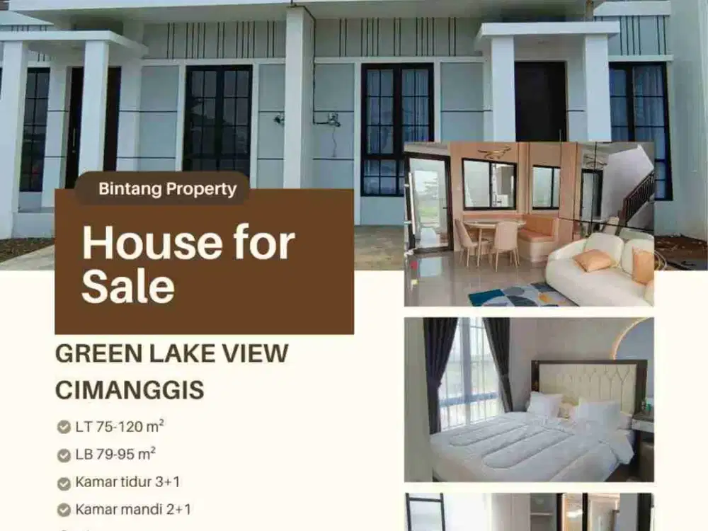 Rumah baru view danau sukatani depok