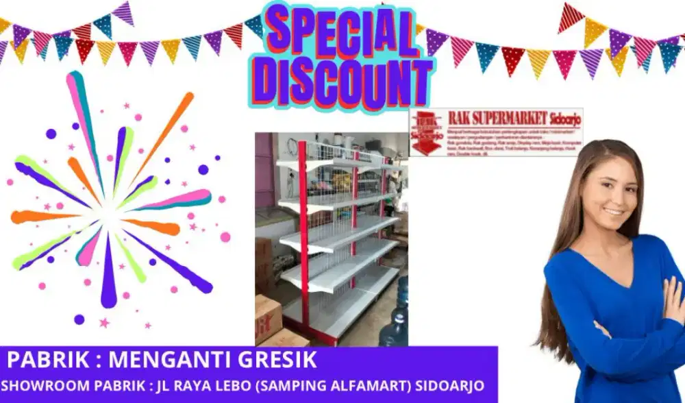 Rak minimarket gondrola dobel
