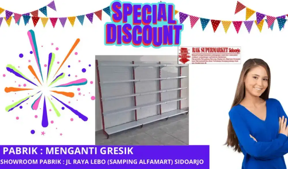 Rak minimarket gondrola singel 180