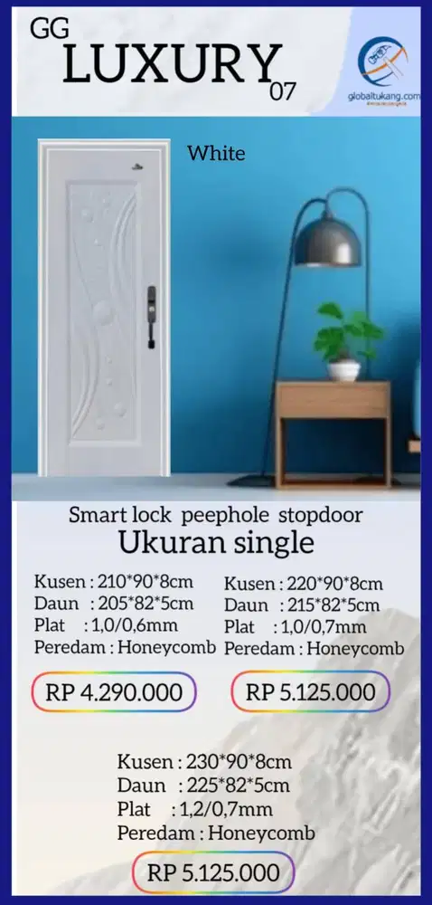 Jual Pintu baja murah kualitas OK full set kota Padang