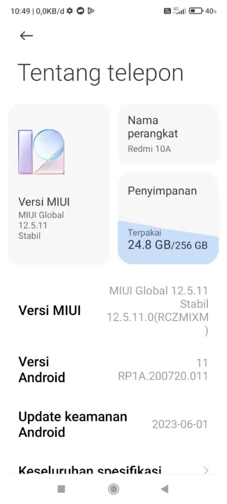 Redmi 10A RAM 8/256