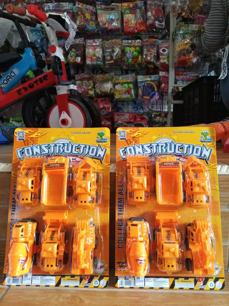 mainan anak truk construction isi 6