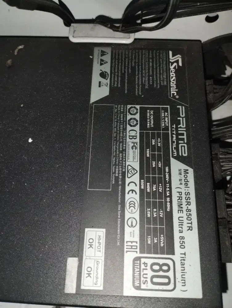 Power suplay seasonic prime ultra titanium SSR 850 TR