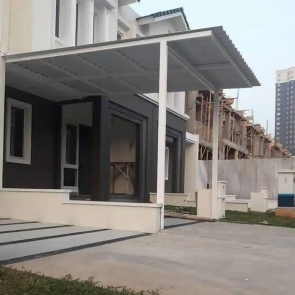 Kanopi besi hollow Galvanis atap alderon