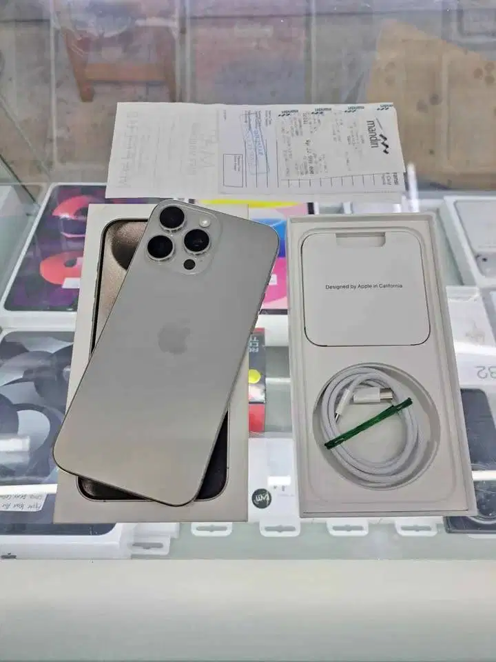 Second Apple IPhone 15 Pro Max 256GB Natural Titanium Ex IBOX Mulus