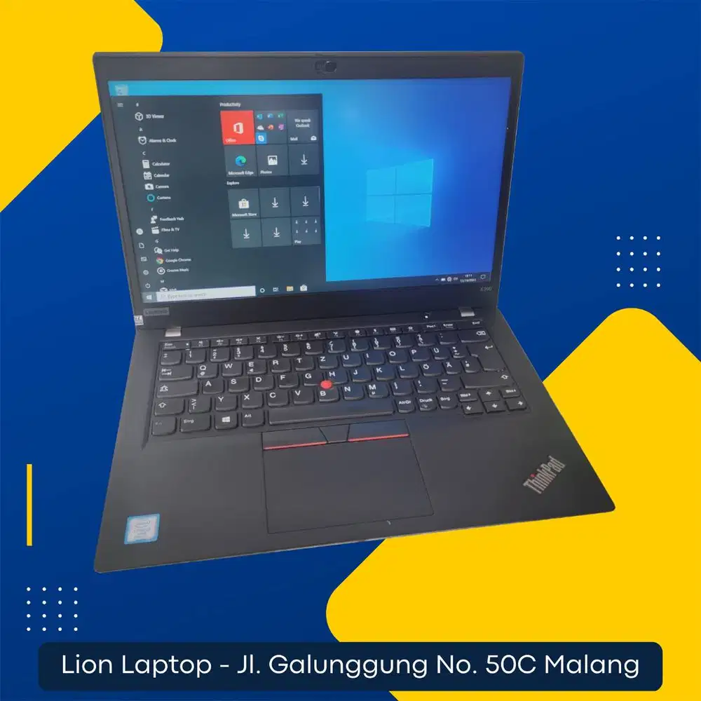 RAM 16GB SSD 256GB Core i5 Gen 8 Slim Lenovo Thinkpad X390 [22|10]