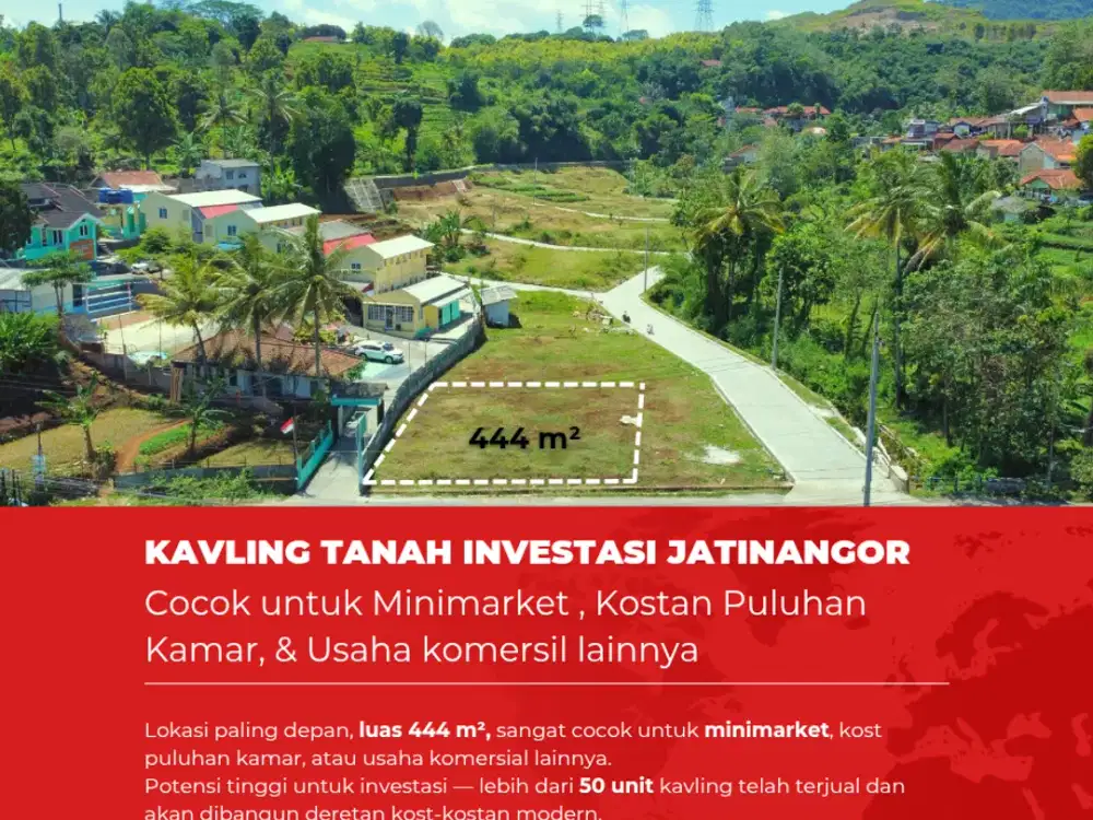 Tanah Investasi Minimarket Depan Perumahan Kost-kostan