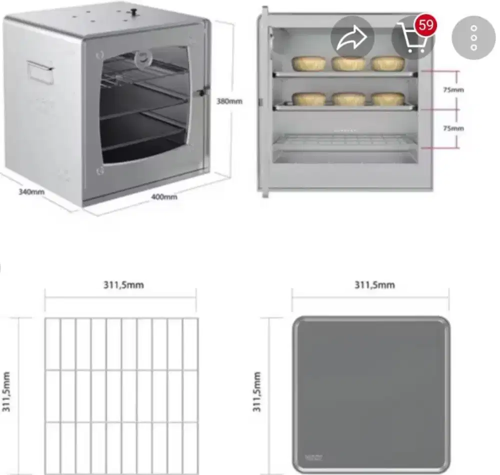 Dijual Oven Tangkring Hock Oven Zinc Alumunium Putaran Hawa No 03