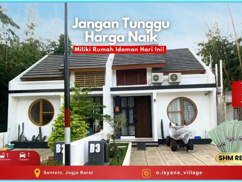 RUMAH DEKAT BANDARA YIA SENTOLO MURAH DESAIN JEPANG ONE GATE SYSTEM