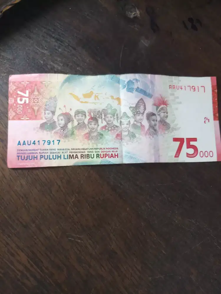 Uang langka dengan nomor seri cantik 17917