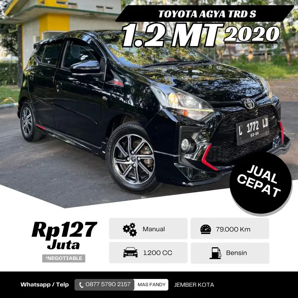 Jual Cepat toyota agya 1.2 TRD S 2020