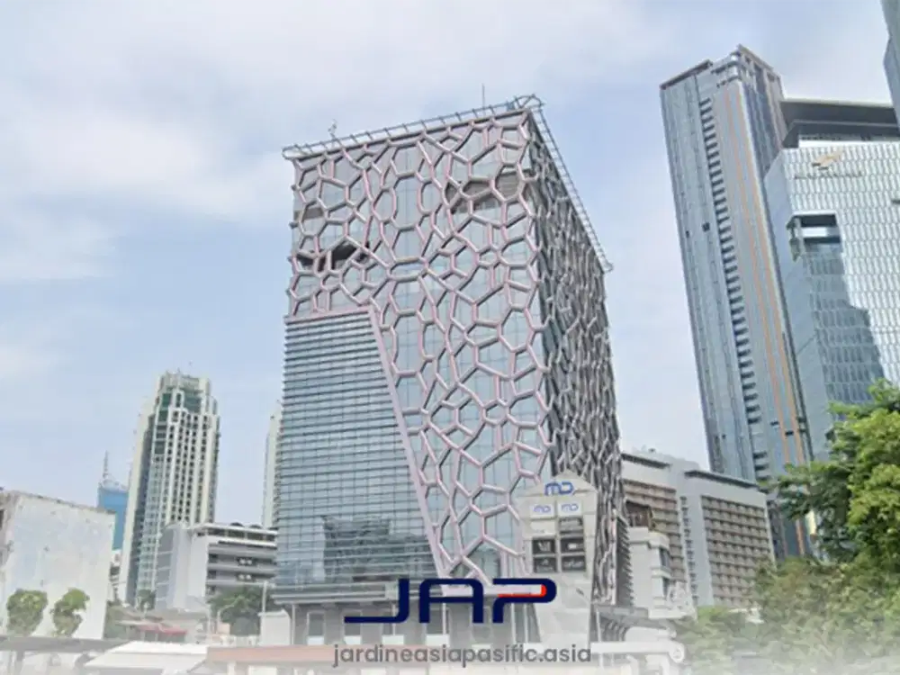 Sewa Kantor MD Place 1 Luas 251 M2 Bare di Kuningan Dekat Dengan Akses MRT, LRT, KRL, dan TransJakarta