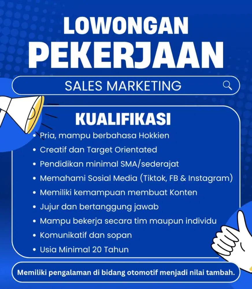 Loker SALES MARKETING